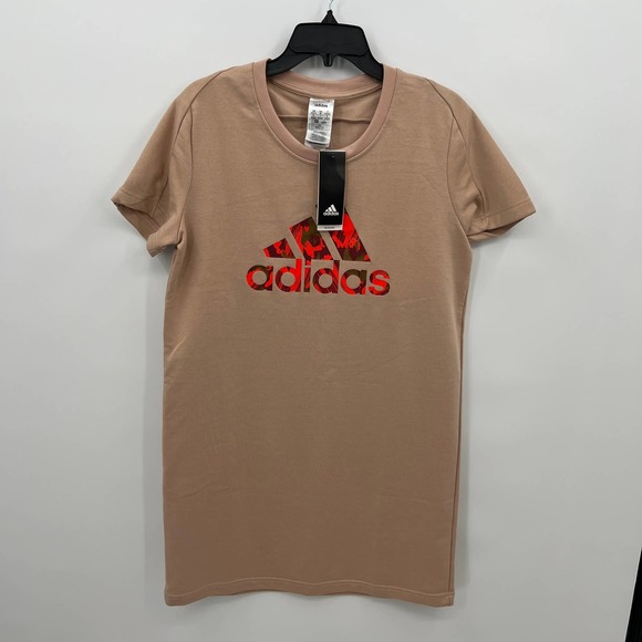 Adidas x Zoe Saldana Women's T-shirt Dress Ash Pearl Size M - Picture 2 of 6